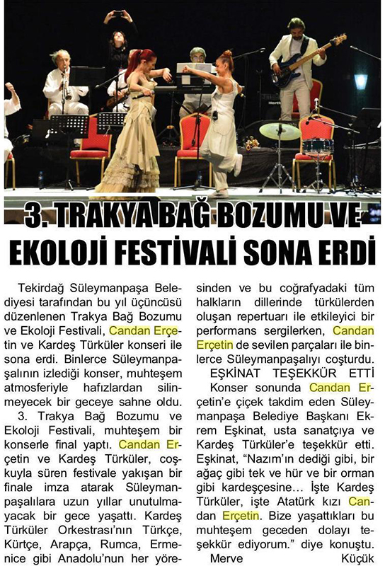 Tekirdağ Yeni Şafak — 26.09.2017